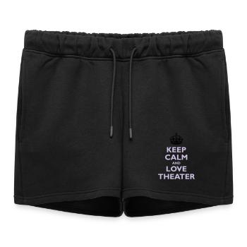 Keep Calm & Love Theater - Short de survêtement femme premium - noir - Devant - AI Model Female 172 light (172cm)