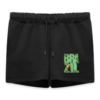 Brésil - Short de survêtement femme premium - noir - Devant - AI Model Female 172 light (172cm)