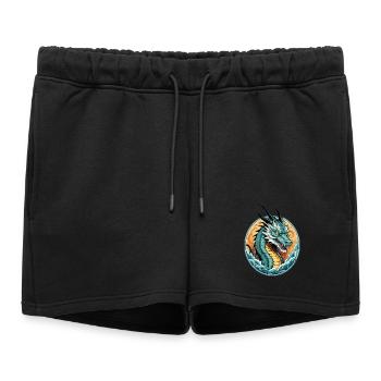 Lac Dragon - Short de survêtement femme premium - noir - Devant - AI Model Female 172 light (172cm)
