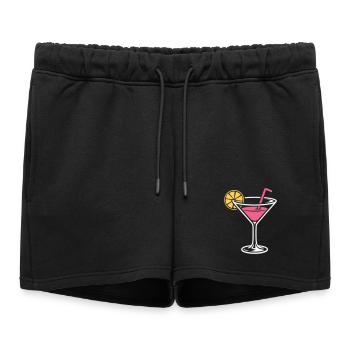 Cocktail Alcool Boisson mélangée Long drinks - Short de survêtement femme premium - noir - Devant - AI Model Female 172 light (172cm)