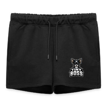 Petit chien, grande personnalité - Short de survêtement femme premium - noir - Devant - AI Model Female 172 light (172cm)
