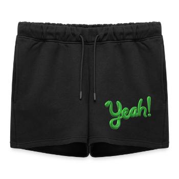 Yeah ✅ Bin motiviert! Yes-Funktion Design - Short de survêtement femme premium - noir - Devant - AI Model Female 172 light (172cm)