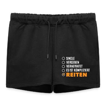 Horse Girl Riding Pony Fans Rider - Women’s Premium Organic Sweatshorts - black - Front - AI Model Female 172 light (172cm)