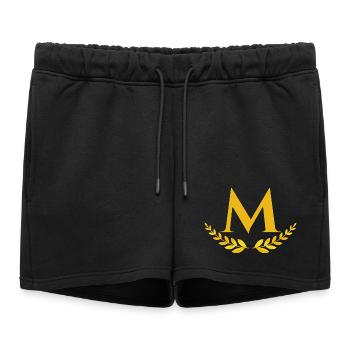 m - Short de survêtement femme premium - noir - Devant - AI Model Female 172 light (172cm)