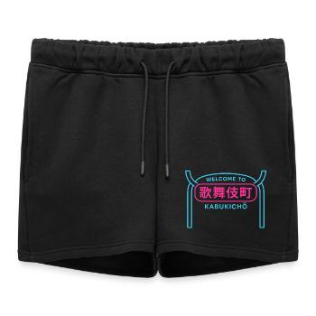 Welcome to Kabukicho - Short de survêtement femme premium - noir - Devant - AI Model Female 172 light (172cm)