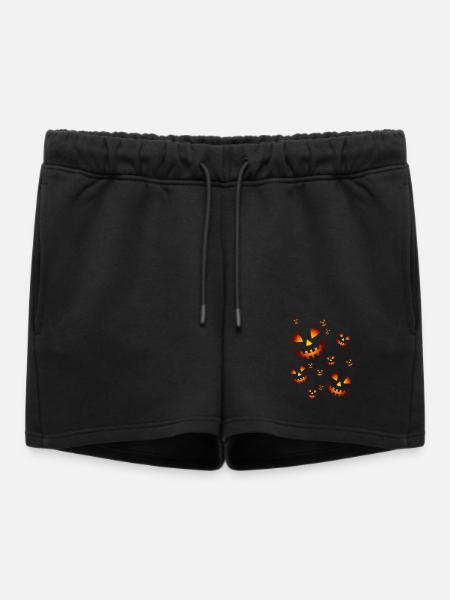 The pumpkins in the night - Women’s Premium Organic Sweatshorts - black