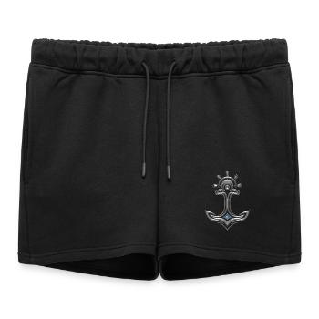 Odin Thor Anker - Short de survêtement femme premium - noir - Devant - AI Model Female 172 light (172cm)