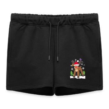 Renne Elk Noël Renne Neige Drôle - Short de survêtement femme premium - noir - Devant - AI Model Female 172 light (172cm)