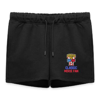 Popcorn Statement Cinéma Night Movies Binge Watching - Short de survêtement femme premium - noir - Devant - AI Model Female 172 light (172cm)