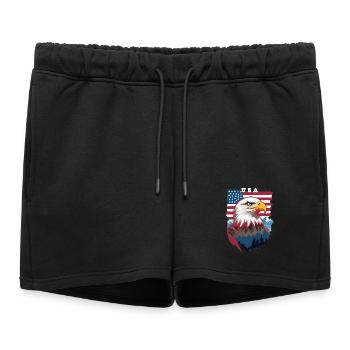 Pygargue à tête blanche - Short de survêtement femme premium - noir - Devant - AI Model Female 172 light (172cm)