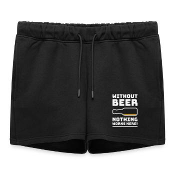 Sans bière, rien ne marche ici ! (BEVENT DU NÉGATIF 2C) - Short de survêtement femme premium - noir - Devant - AI Model Female 172 light (172cm)