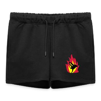 Breakdancer dans le feu - Short de survêtement femme premium - noir - Devant - AI Model Female 172 light (172cm)