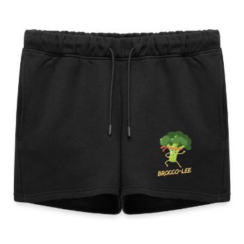 Brocco-Lee - arts martiaux sains - Short de survêtement femme premium - noir - Devant - AI Model Female 172 light (172cm)