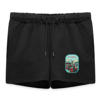 Majesté d'Istanbul: Mosquée sublime - Short de survêtement femme premium - noir - Devant - AI Model Female 172 light (172cm)
