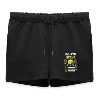 Enfants Tennis Level Up Your Serve Hoodie T-Shirt - Short de survêtement femme premium - noir - Devant - AI Model Female 172 light (172cm)