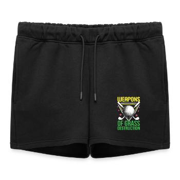 Golf - Armes de destruction de l’herbe - Short de survêtement femme premium - noir - Devant - AI Model Female 172 light (172cm)