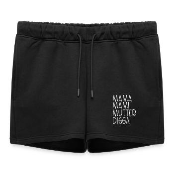 Mom Mommy Mom Digga - Women’s Premium Organic Sweatshorts - black - Front - AI Model Female 172 light (172cm)