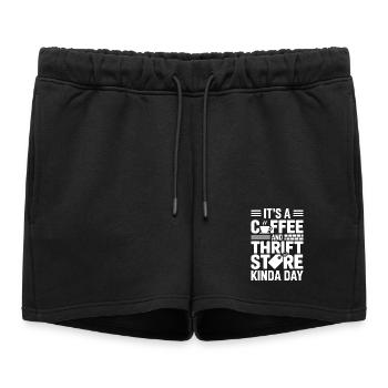 Journée du magasin d’occasion pour café - Short de survêtement femme premium - noir - Devant - AI Model Female 172 light (172cm)