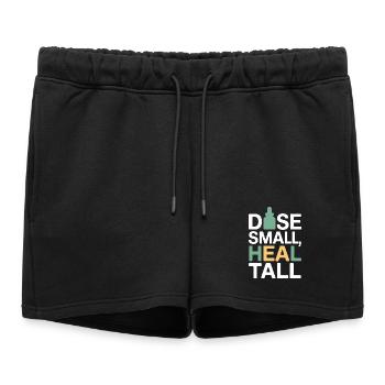 Certified Clinical Micro-Dose Specialist Apparel  - Women’s Premium Organic Sweatshorts - black - Front - AI Model Female 172 light (172cm)