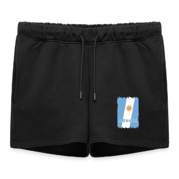 Design grand-mère Argentine - Short de survêtement femme premium - noir - Devant - AI Model Female 172 light (172cm)