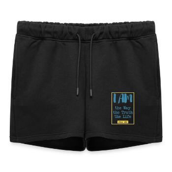 Le chemin, la vérité, la vie - Short de survêtement femme premium - noir - Devant - AI Model Female 172 light (172cm)