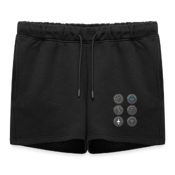 Instruments de vol d’avion - Short de survêtement femme premium - noir - Devant - AI Model Female 172 light (172cm)
