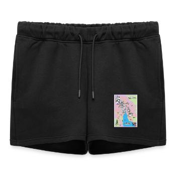 Ville de Zurich - Short de survêtement femme premium - noir - Devant - AI Model Female 172 light (172cm)