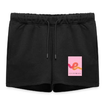 Suivre le courant - Short de survêtement femme premium - noir - Devant - AI Model Female 172 light (172cm)