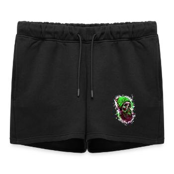 Crâne de bûcheron - Short de survêtement femme premium - noir - Devant - AI Model Female 172 light (172cm)