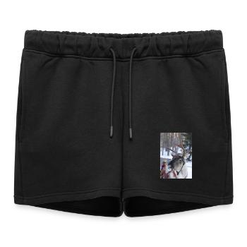 renne - Short de survêtement femme premium - noir - Devant - AI Model Female 172 light (172cm)