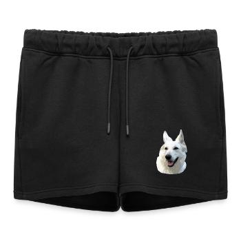 Berger Blanc - Short de survêtement femme premium - noir - Devant - AI Model Female 172 light (172cm)