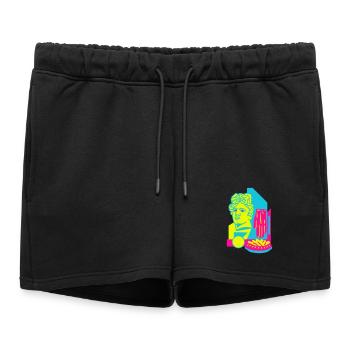 Art Food - Short de survêtement femme premium - noir - Devant - AI Model Female 172 light (172cm)