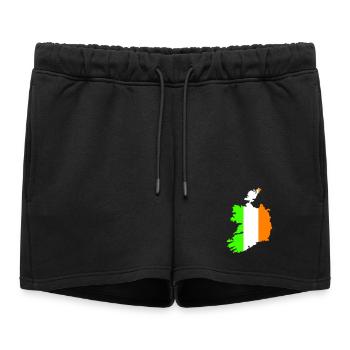 Ireland Country - Women’s Premium Organic Sweatshorts - black - Front - AI Model Female 172 light (172cm)