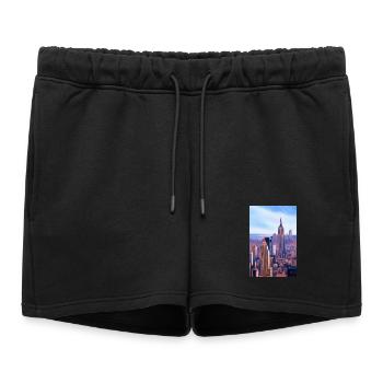 Horizon de la ville de New York - Short de survêtement femme premium - noir - Devant - AI Model Female 172 light (172cm)
