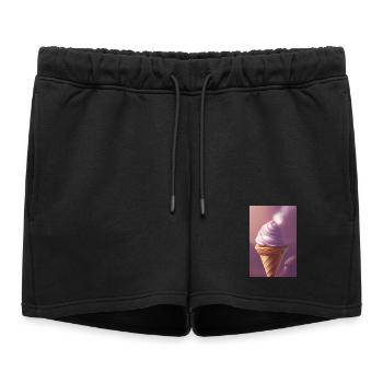 Glace - Short de survêtement femme premium - noir - Devant - AI Model Female 172 light (172cm)