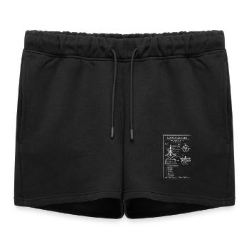 Vintage Coffee Grinder Blueprint - Women’s Premium Organic Sweatshorts - black - Front - AI Model Female 172 light (172cm)