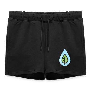 Eco Drop Nature Conservation - Women’s Premium Organic Sweatshorts - black - Front - AI Model Female 172 light (172cm)