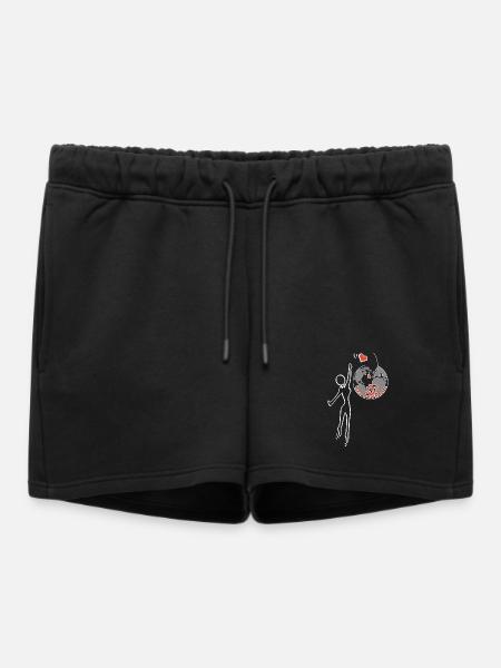 Gib Liebe - Frauen Premium Organic Sweatshorts - Schwarz