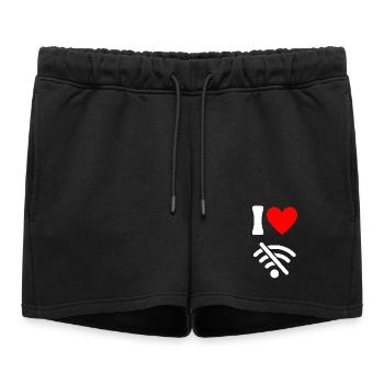 J'adore Offline - Détox Digitale sans Wifi - Short de survêtement femme premium - noir - Devant - AI Model Female 172 light (172cm)