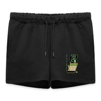 OVNI Invasion Vintage Affiche Design - Short de survêtement femme premium - noir - Devant - AI Model Female 172 light (172cm)