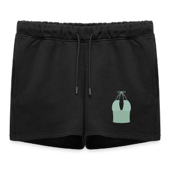 Haut bikini Mint Halter - Short de survêtement femme premium - noir - Devant - AI Model Female 172 light (172cm)