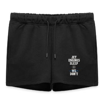 Rampe de nuit du personnel au sol au - Short de survêtement femme premium - noir - Devant - AI Model Female 172 light (172cm)