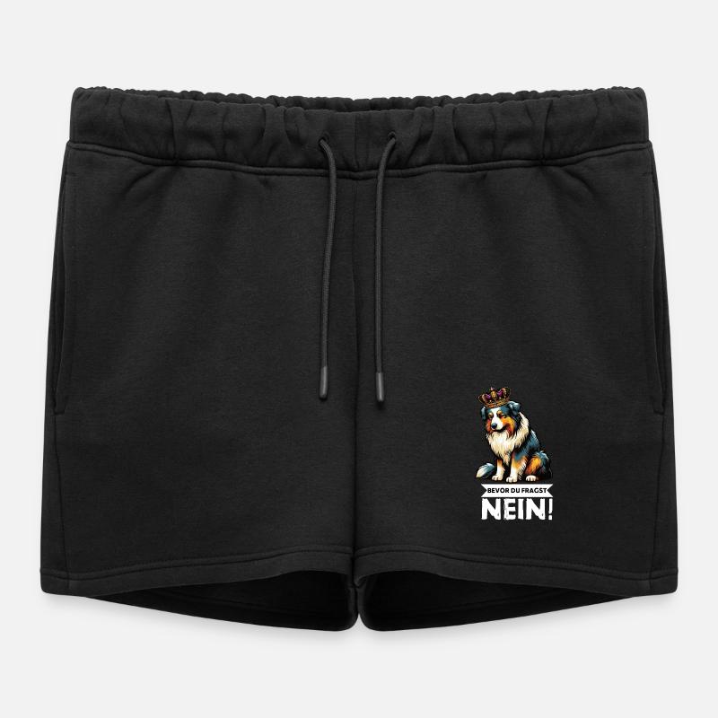 Bevor Du Fragst Australian Shepherd Aussie Aussie - Frauen Premium Organic Sweatshorts - Schwarz