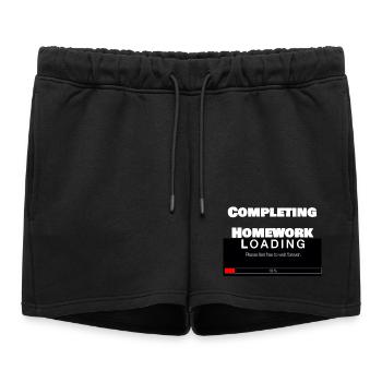 Barre de chargement défilante Université Funny Print - Short de survêtement femme premium - noir - Devant - AI Model Female 172 light (172cm)