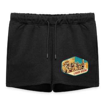 Lisbonne Portugal, belle ville Belem - Short de survêtement femme premium - noir - Devant - AI Model Female 172 light (172cm)