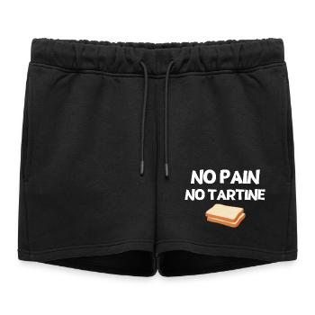 boulanger, boulangère, boulangerie - Short de survêtement femme premium - noir - Devant - AI Model Female 172 light (172cm)