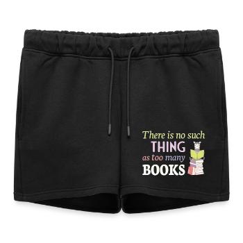 Lire Zebra, il n’y a pas trop de livres - Short de survêtement femme premium - noir - Devant - AI Model Female 172 light (172cm)