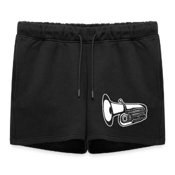 Tuba - Short de survêtement femme premium - noir - Devant - AI Model Female 172 light (172cm)