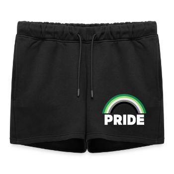 Fierté aromantique - Short de survêtement femme premium - noir - Devant - AI Model Female 172 light (172cm)