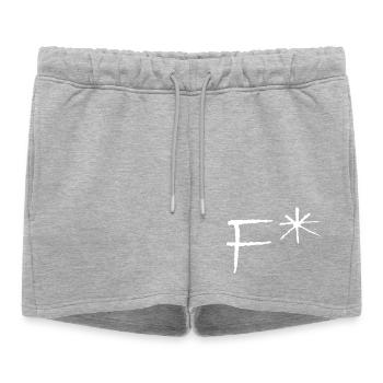 Fuck* - Short de survêtement femme premium - gris chiné - Devant - AI Model Female 172 light (172cm)